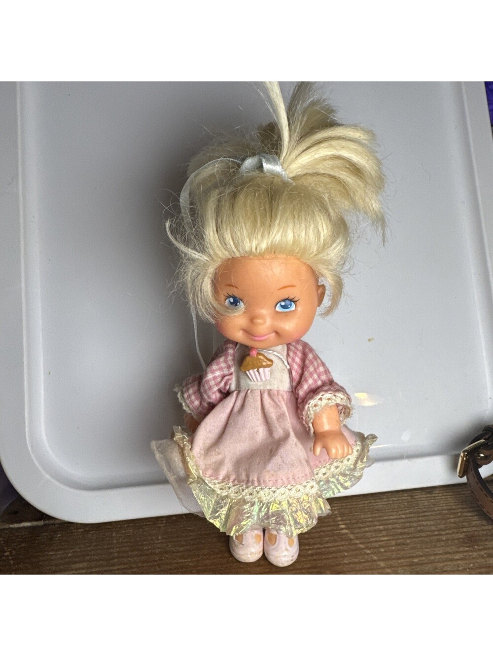 Vintage 1988 Cherry Merry Muffin CUPCAKE (DOLL) w/ Pink Dress Mattel Cute Blonde